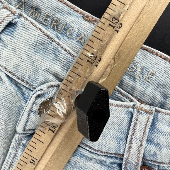 American Eagle Jeans Womens 28x31* Highest Rise Baggy Straight Blue Denim Tag 2R - Picture 15 of 16